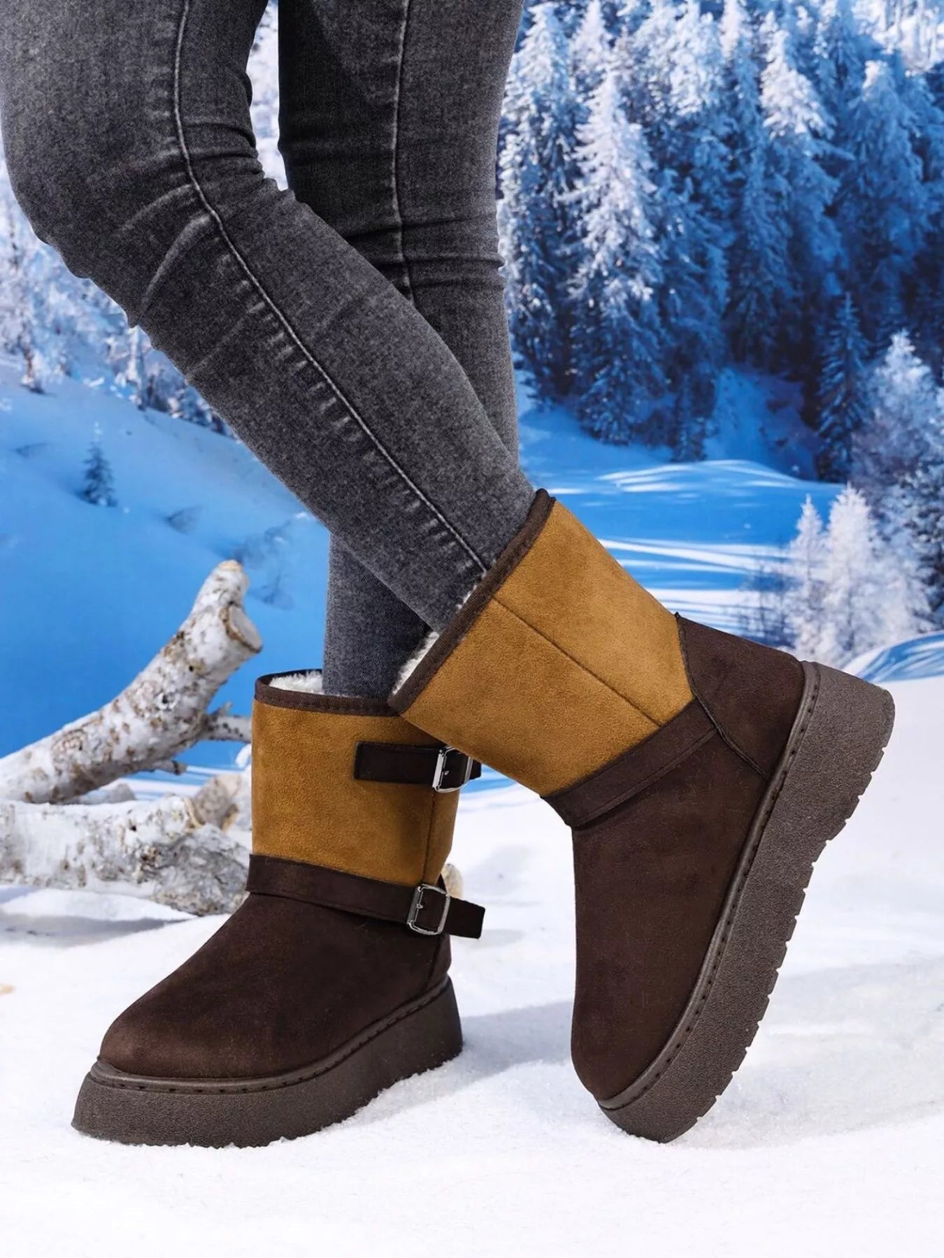 Round Toe Platform Boots - Style Chic Couture