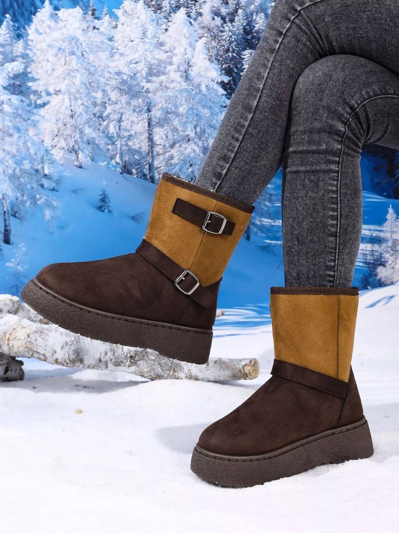 Round Toe Platform Boots - Style Chic Couture