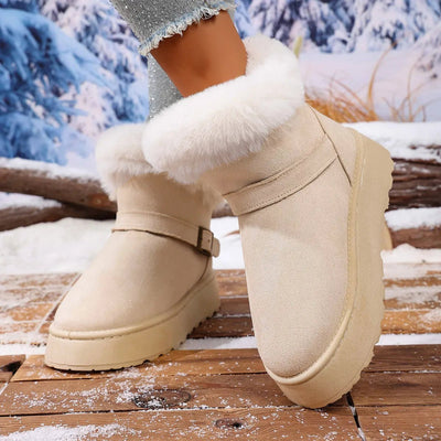 Chunky Round Toe Platform Boots