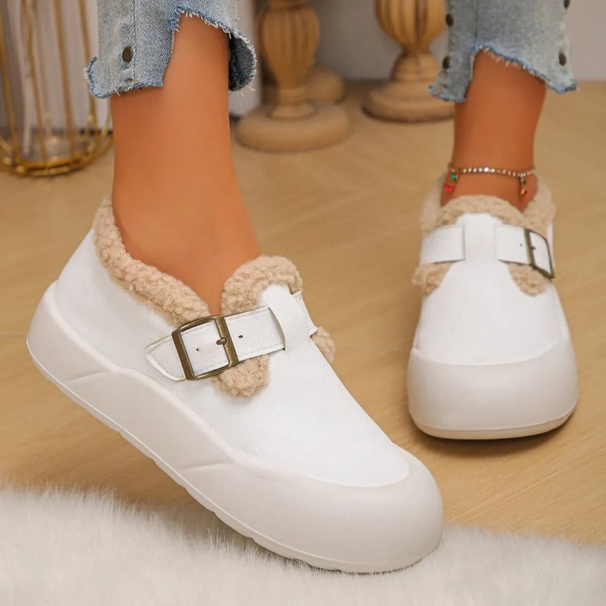 Round Toe Platform Slip - Ons - Style Chic Couture