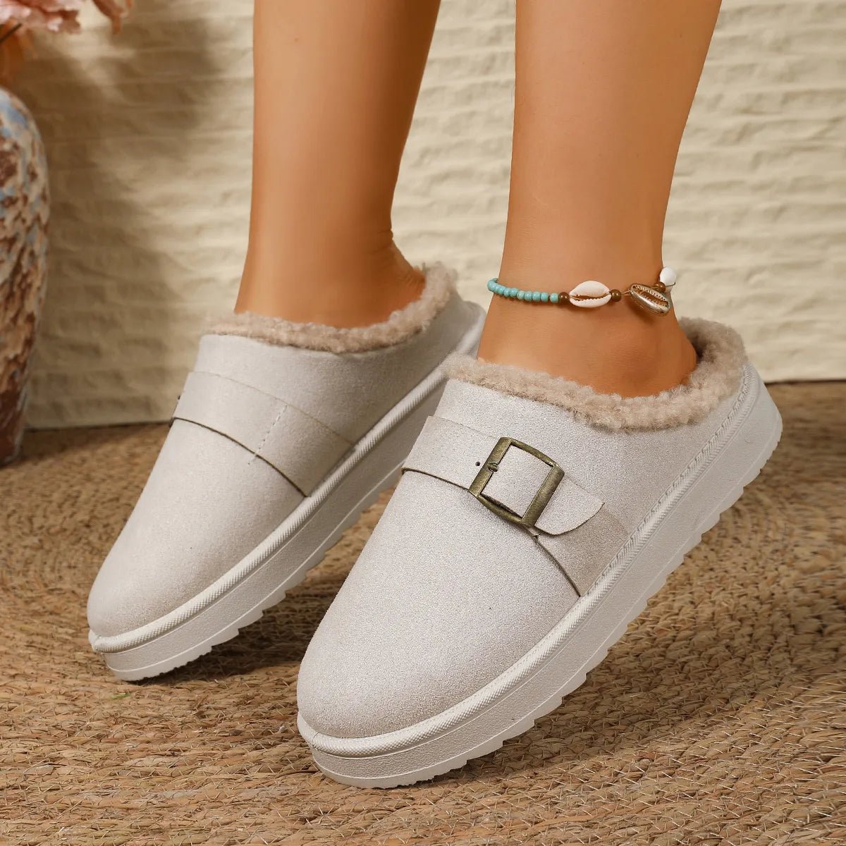 Round Toe Platform Slippers - Style Chic Couture