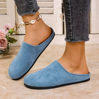 Round Toe Suede Slip - Ons - Style Chic Couture