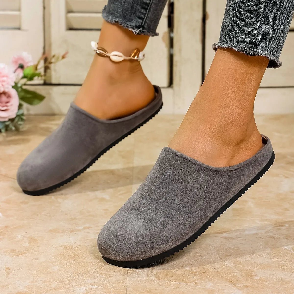 Round Toe Suede Slip - Ons - Style Chic Couture