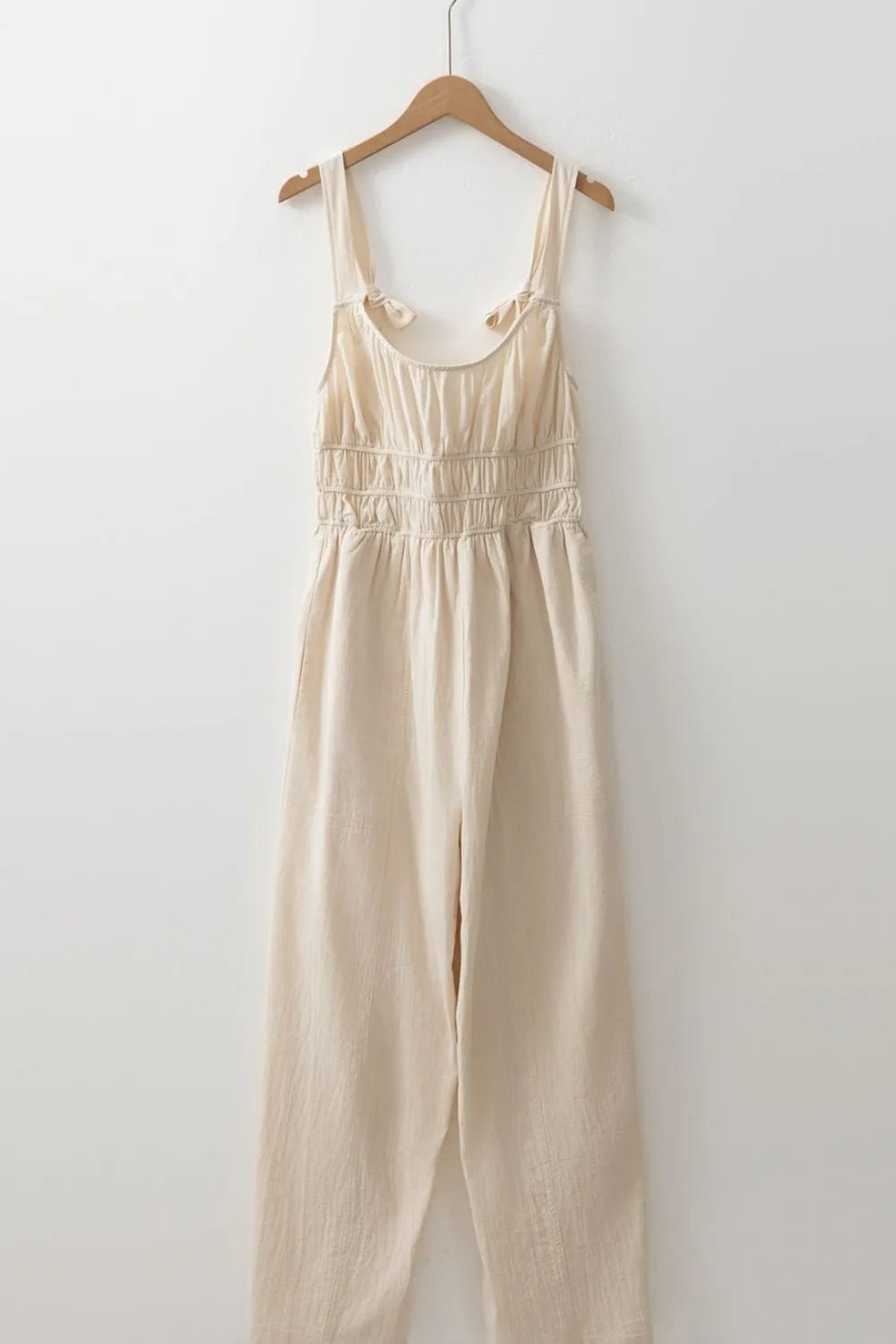 Ruched Sleeveless Wide Leg Jumpsuit - Style Chic Couture