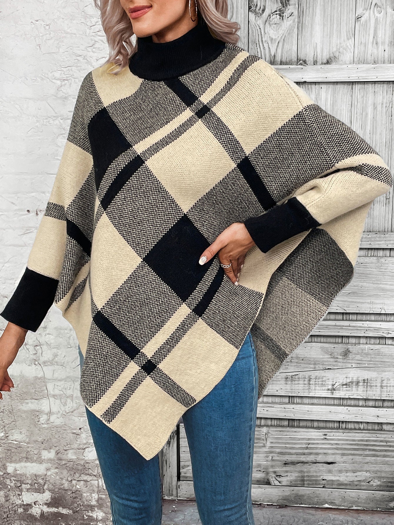Seasonal Trend Oversized Turtleneck Sweater Ladies - Style Chic Couture