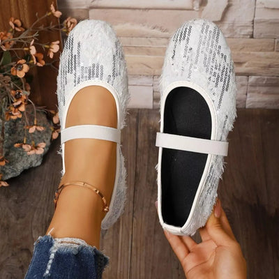 Sequin Round Toe Slip - Ons - Style Chic Couture