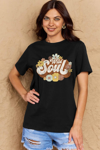 Simply Love Full Size WILD SOUL Graphic Cotton T-Shirt - Style Chic Couture
