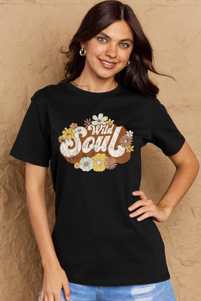 Simply Love Full Size WILD SOUL Graphic Cotton T-Shirt - Style Chic Couture