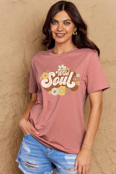 Simply Love Full Size WILD SOUL Graphic Cotton T-Shirt - Style Chic Couture