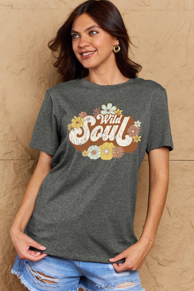Simply Love Full Size WILD SOUL Graphic Cotton T-Shirt - Style Chic Couture