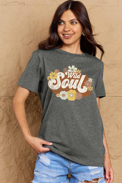 Simply Love Full Size WILD SOUL Graphic Cotton T-Shirt - Style Chic Couture