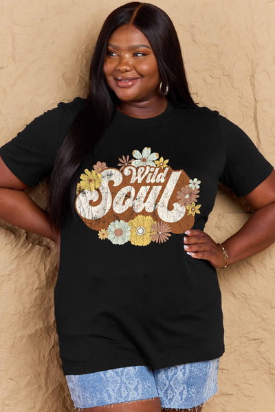 Simply Love Full Size WILD SOUL Graphic Cotton T-Shirt - Style Chic Couture