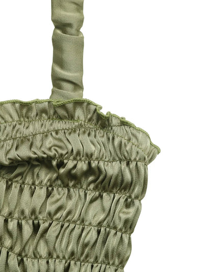 Smocked Halter Neck Cami - Style Chic Couture