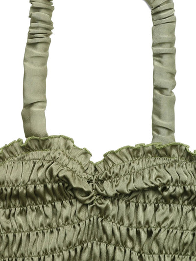 Smocked Halter Neck Cami - Style Chic Couture