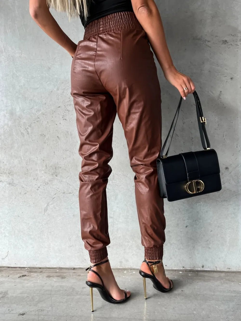 Smocked High Waist Pants with Pockets - Style Chic Couture