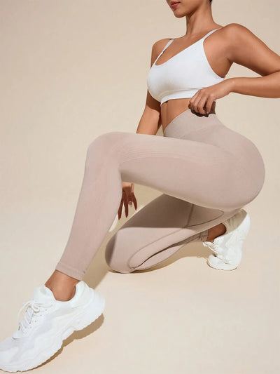 Solid High Rise Active Leggings - Style Chic Couture