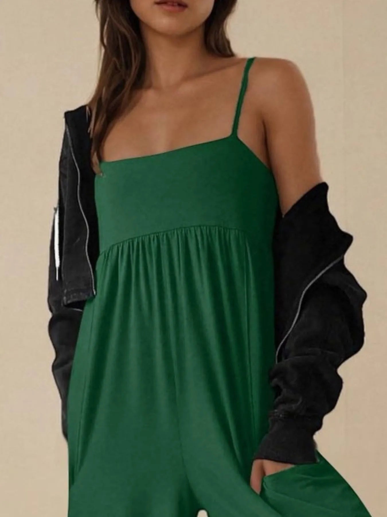 Spaghetti Strap Wide Leg Jumpsuit - Style Chic Couture
