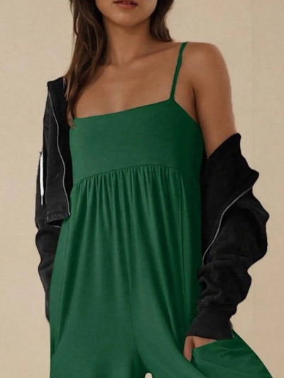 Spaghetti Strap Wide Leg Jumpsuit - Style Chic Couture
