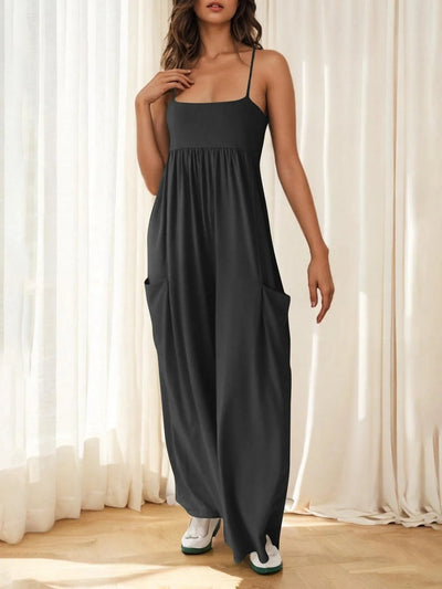 Spaghetti Strap Wide Leg Jumpsuit - Style Chic Couture