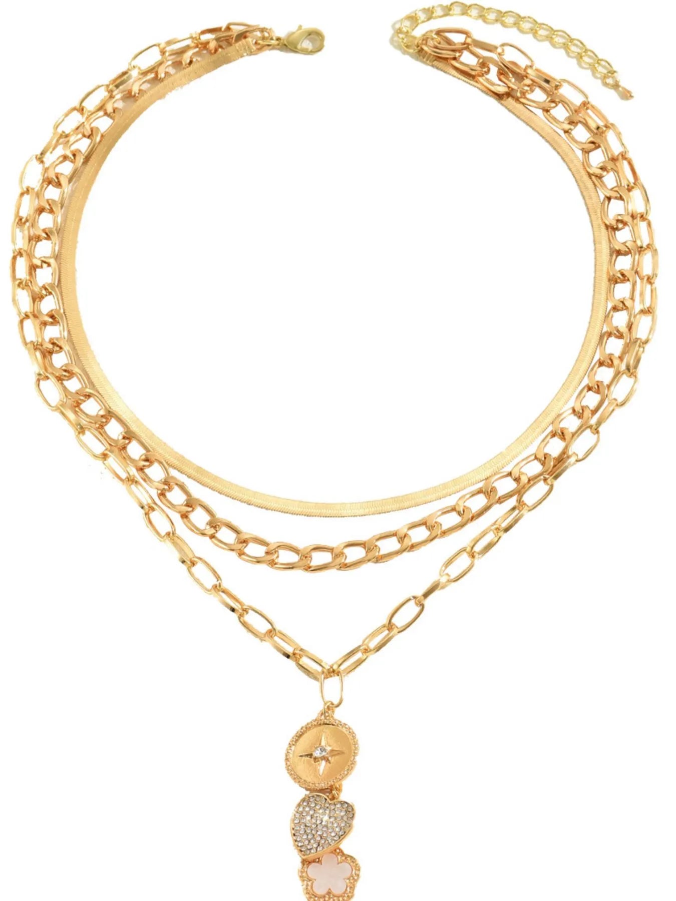 Stainless Steel Layered Necklace - Style Chic Couture