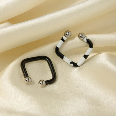 Stainless Steel Drip Cuff Earrings