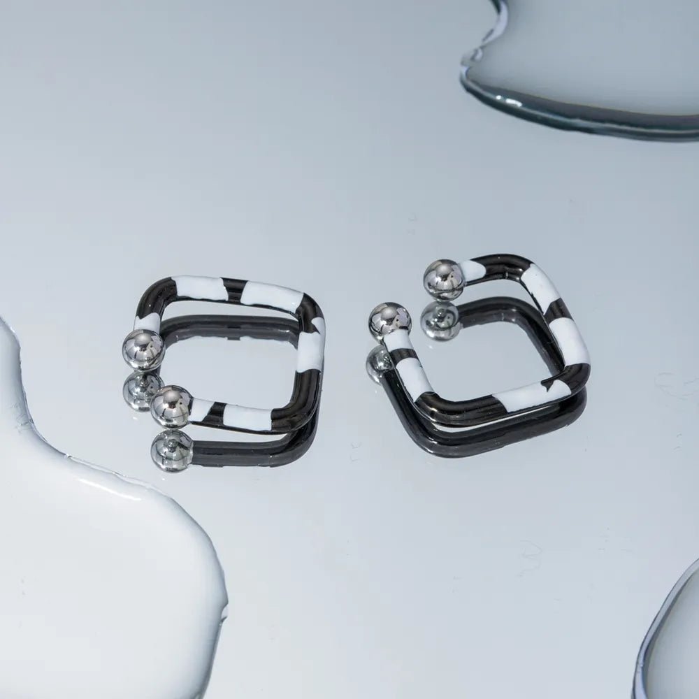 Stainless Steel Drip Cuff Earrings