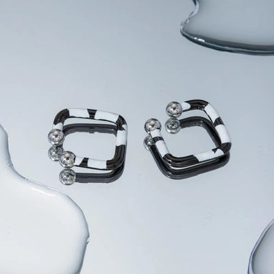 Stainless Steel Drip Cuff Earrings