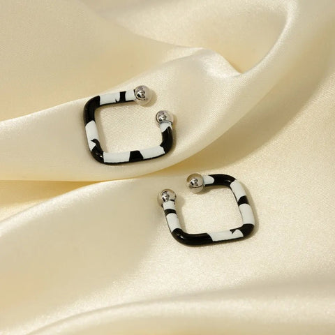 Stainless Steel Drip Cuff Earrings