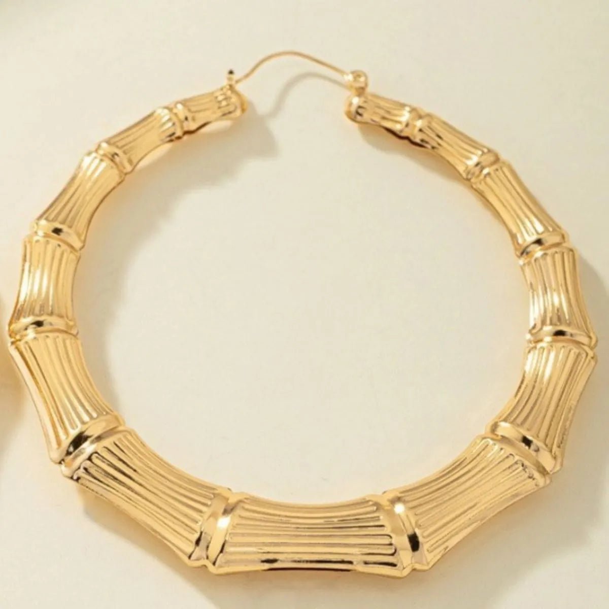 Stainless Steel Textured Hoop Earrings - Style Chic Couture