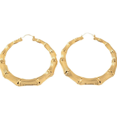 Stainless Steel Textured Hoop Earrings - Style Chic Couture