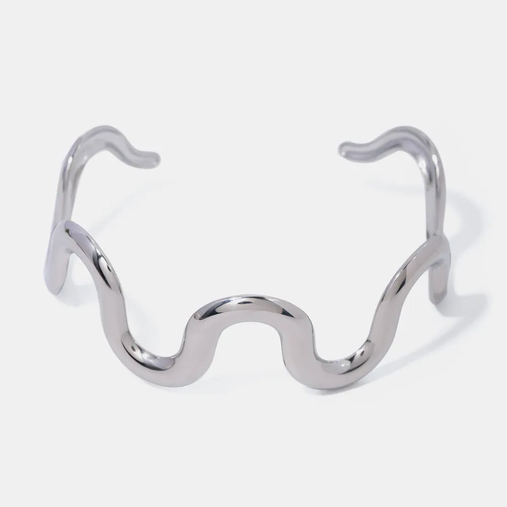 Stainless Steel Wave Shape Bracelet - Style Chic Couture