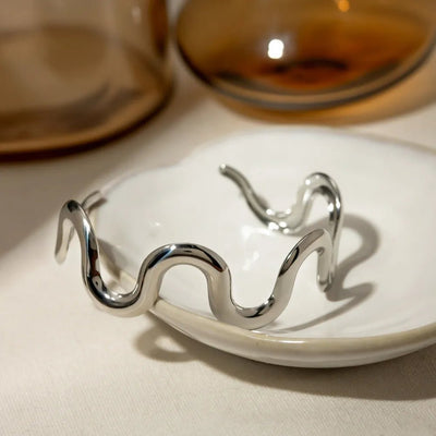 Stainless Steel Wave Shape Bracelet - Style Chic Couture