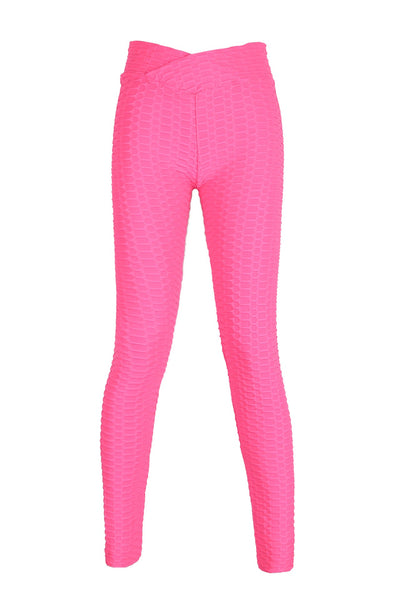 High-Waist Yoga Leggings - Stretch Knit Workout Pants