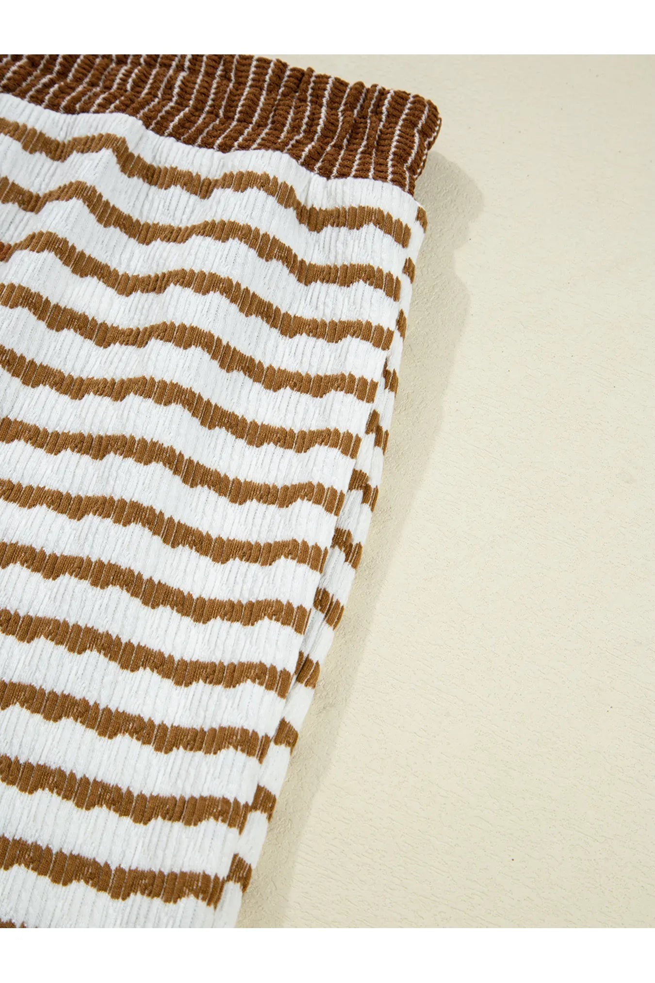 Stripe Collared Top and Drawstring Pant Set - Style Chic Couture