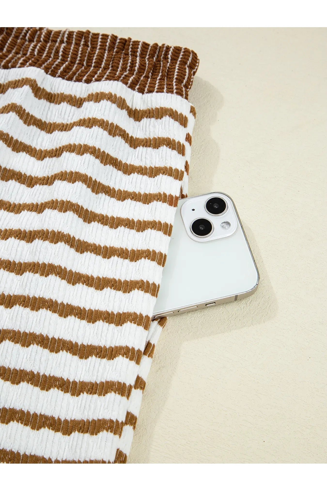 Stripe Collared Top and Drawstring Pant Set - Style Chic Couture