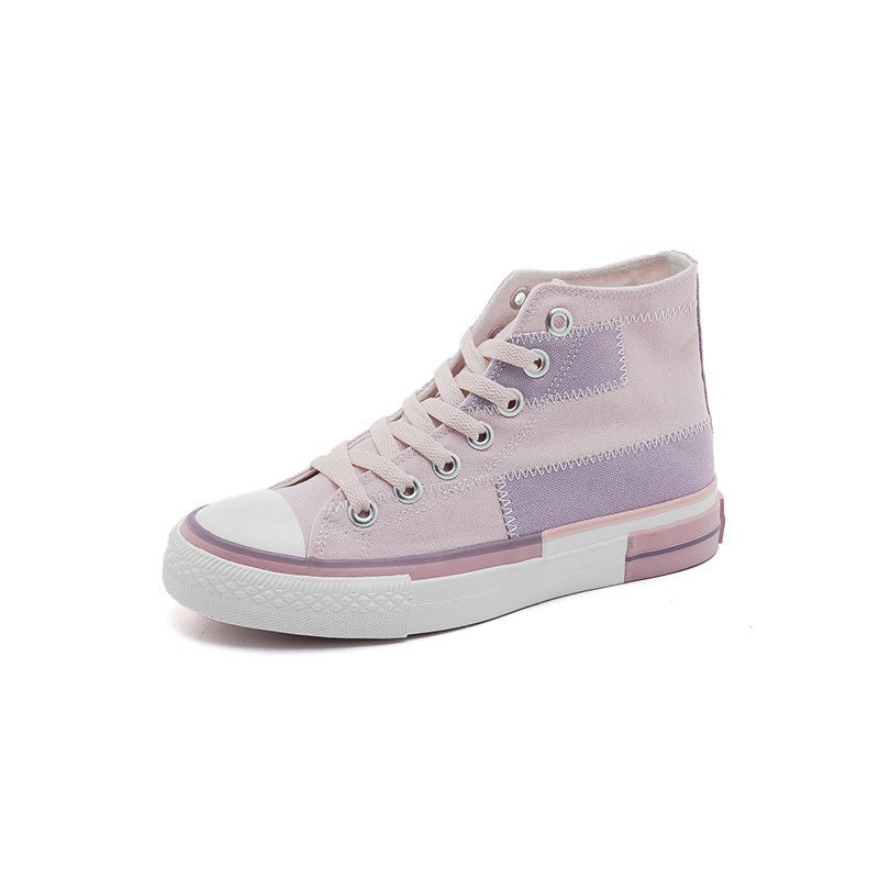 Stylish Lace - up Fabric High - top Everyday Sneakers - Style Chic Couture