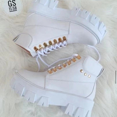 Stylish Women's Casual Lace - Up Ankle Boots - Style Chic Couture