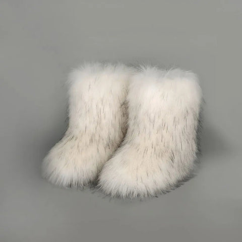 Cozy platform boots with fuzzy lining for extra warmth