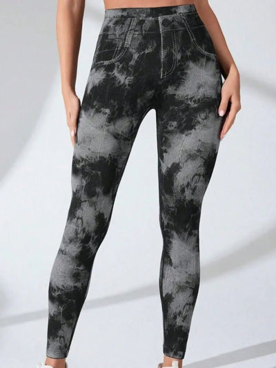 Tie - Dye High Waist Active Leggings - Style Chic Couture