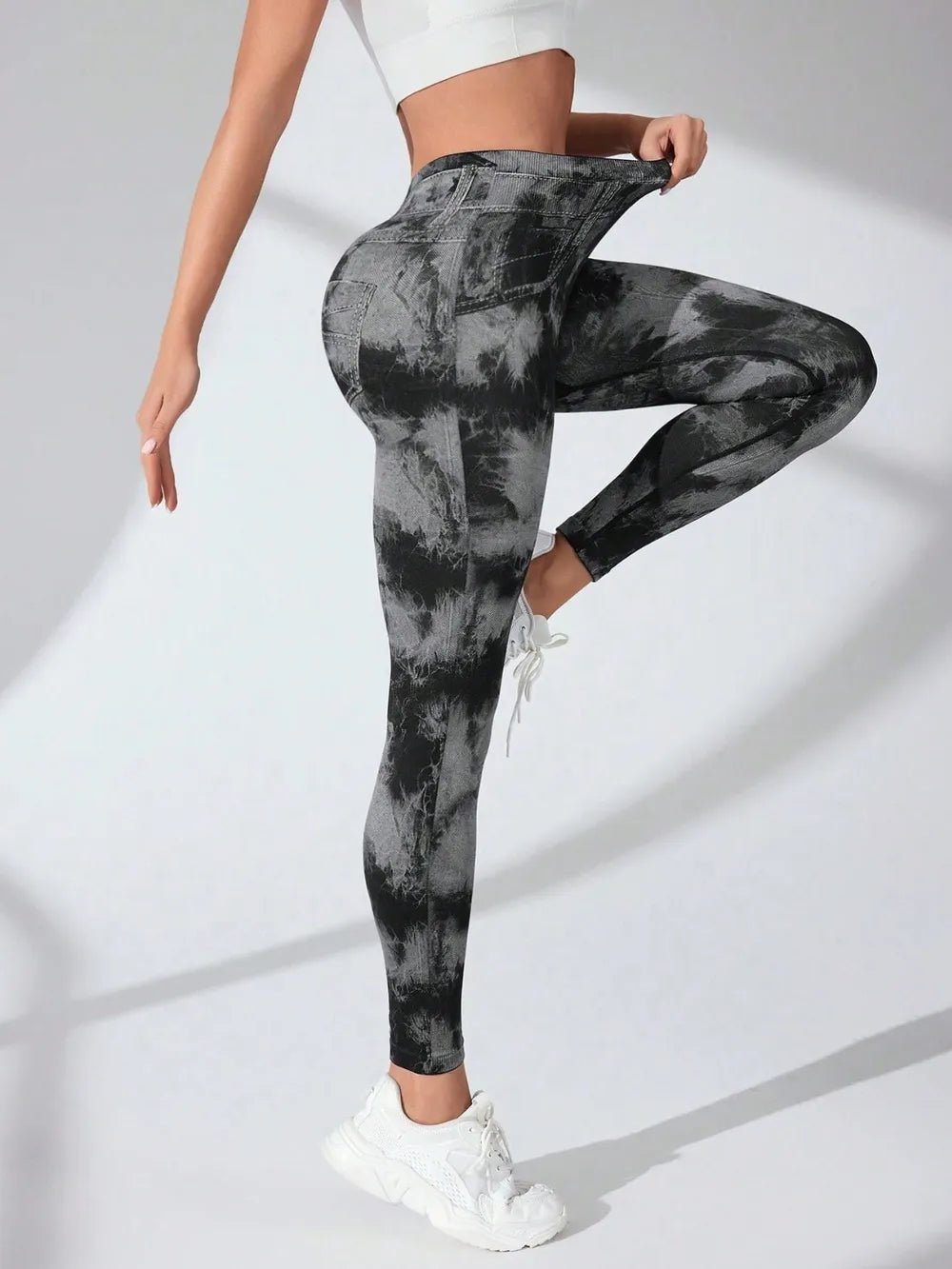 Tie - Dye High Waist Active Leggings - Style Chic Couture