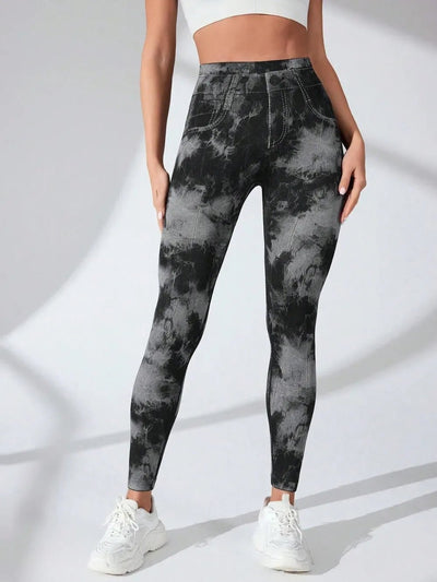 Tie - Dye High Waist Active Leggings - Style Chic Couture