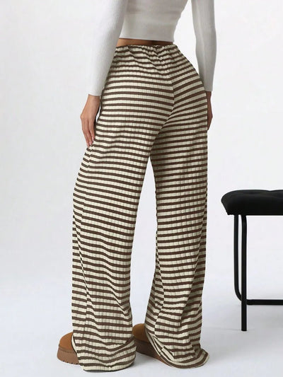 Tied Striped Wide Leg Pants - Style Chic Couture