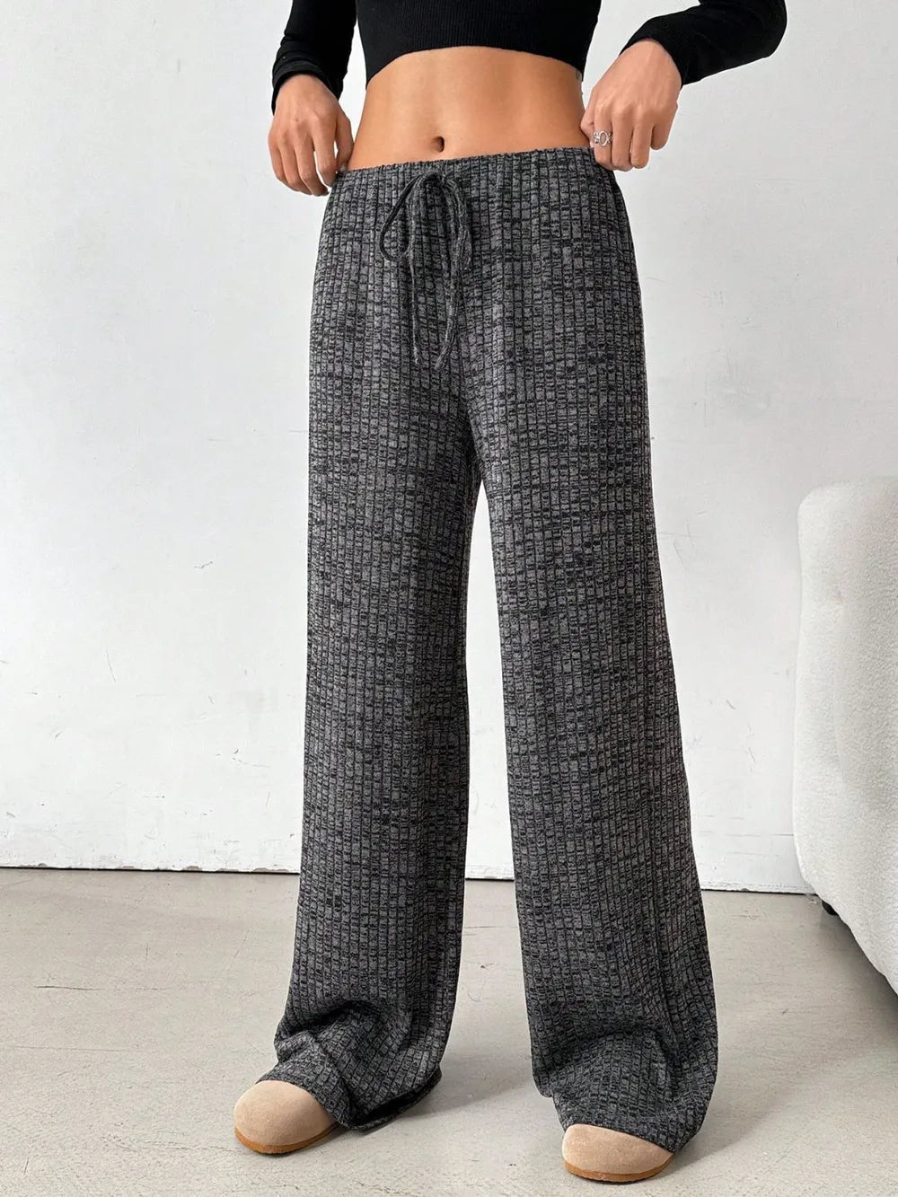 Tied Striped Wide Leg Pants - Style Chic Couture