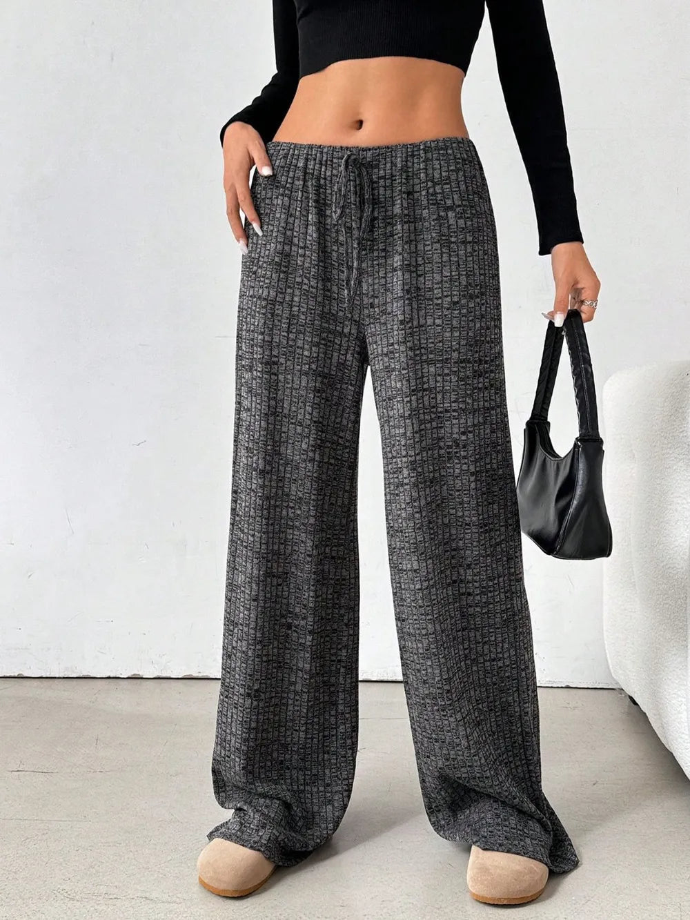 Tied Striped Wide Leg Pants - Style Chic Couture