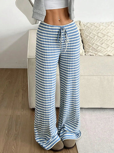 Tied Striped Wide Leg Pants - Style Chic Couture