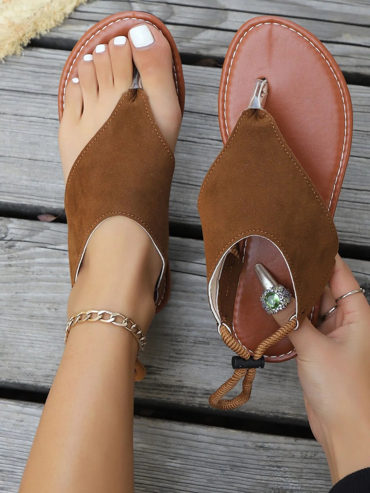 Toe Post Flats Sandals - Style Chic Couture