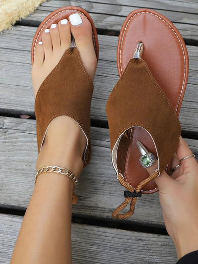 Toe Post Flats Sandals - Style Chic Couture