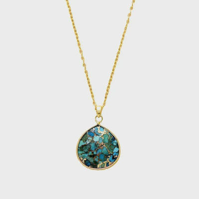 Turquoise Chain Pendant Necklace - Style Chic Couture