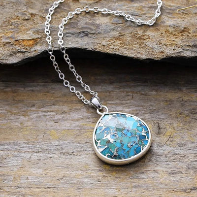 Turquoise Chain Pendant Necklace - Style Chic Couture