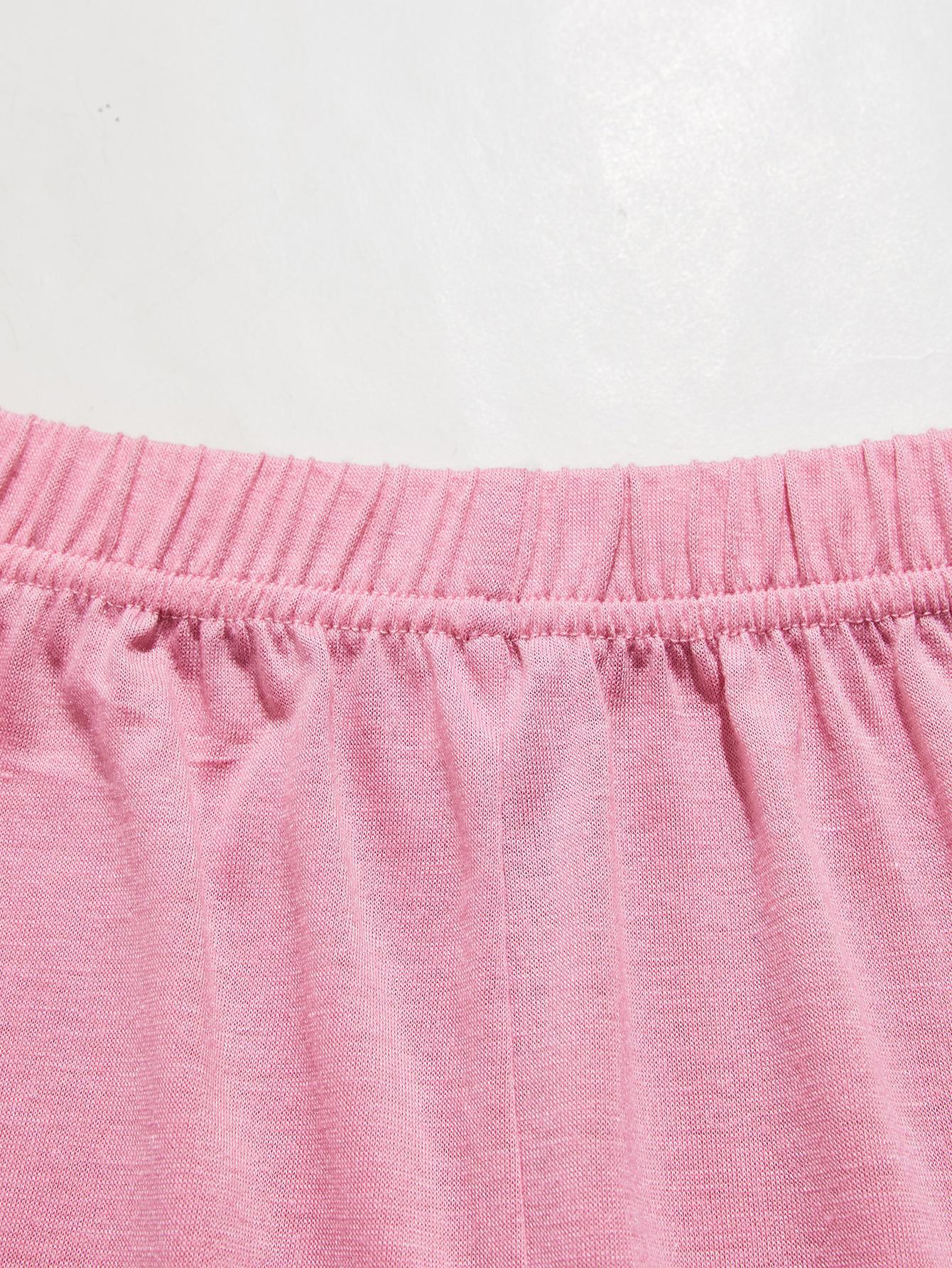 Lace Trim V-Neck Cami & Pants Pajama Set